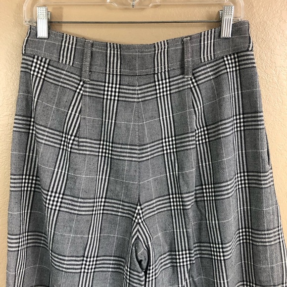 Madewell wide leg pleated high waisted plaid pants. - Picture 6 of 10